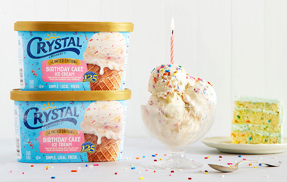 Crystal Creamery Birthday Cake Ice Cream