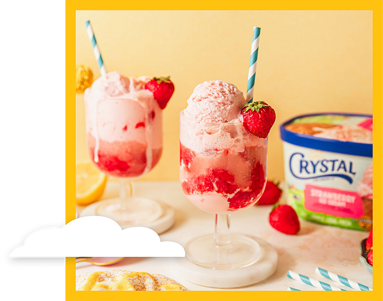 Strawberry Lemonade Float