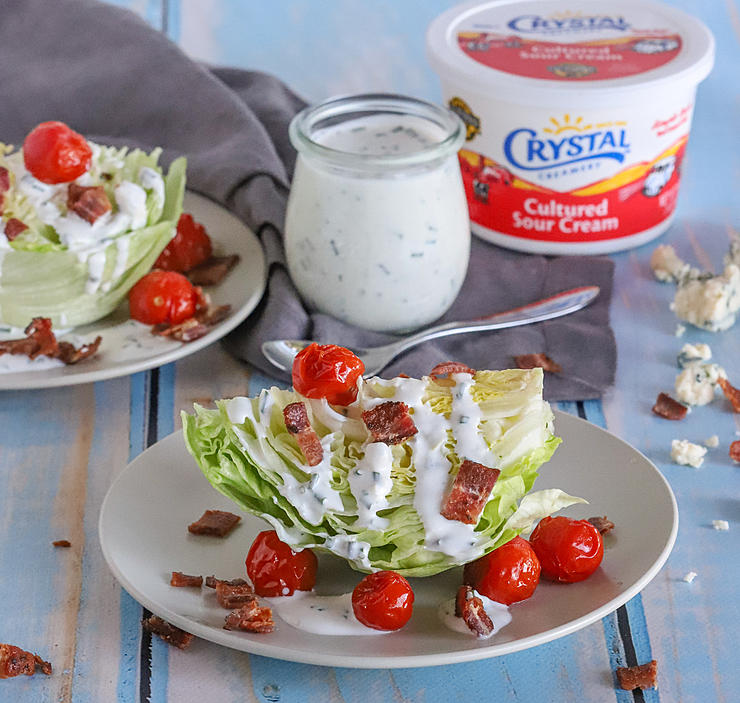 Wedge Salad with Buttermilk Blue Cheese Dressin