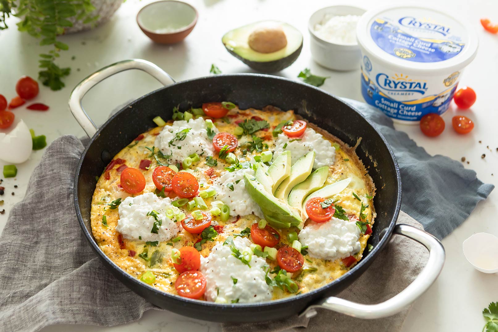 Low-Carb Cottage Cheese Omelet Bake
