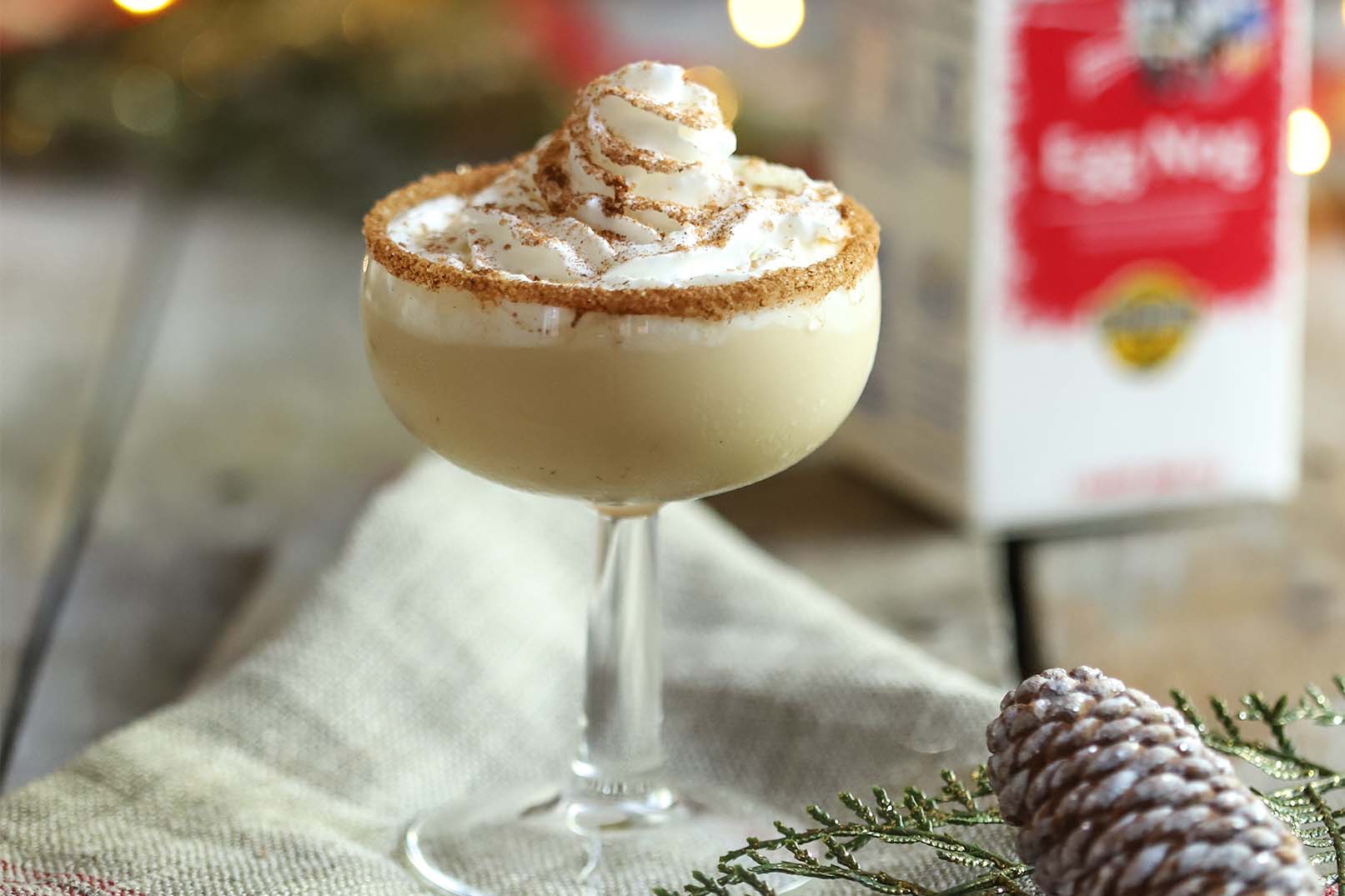 Frosty Eggnog Holiday Cocktail