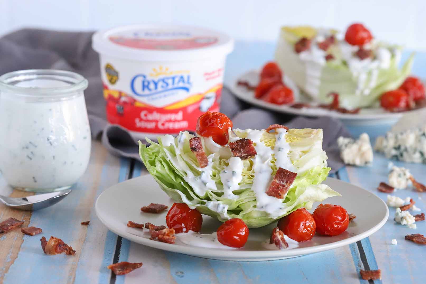 Wedge Salad with Buttermilk Blue Cheese Dressing
