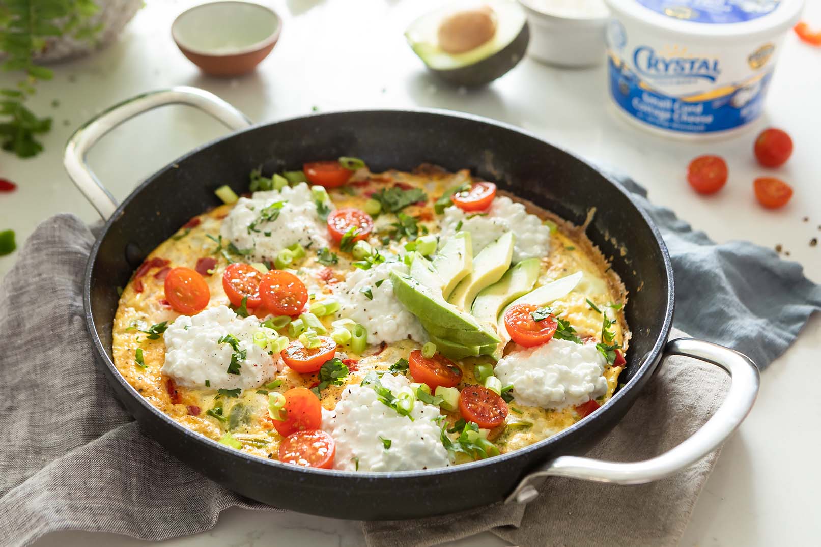 Low Carb Cottage Cheese Omelet Bake