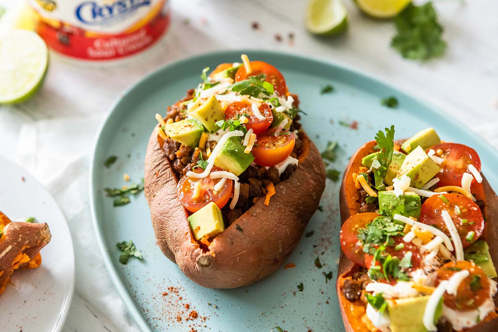 Sweet Potato Taco Boats with Ground Beef