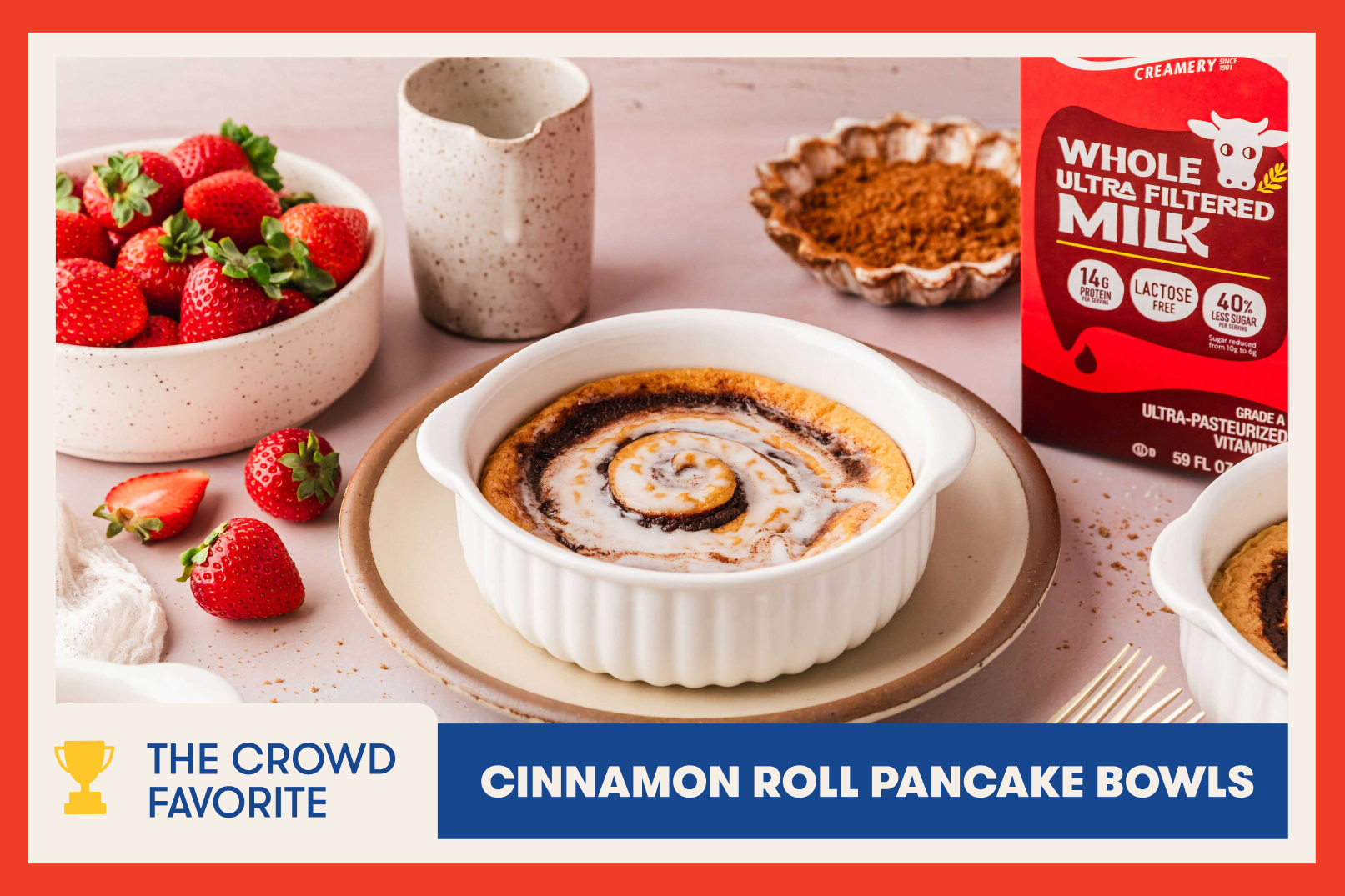 Cinnamon Roll Pancake Bowls