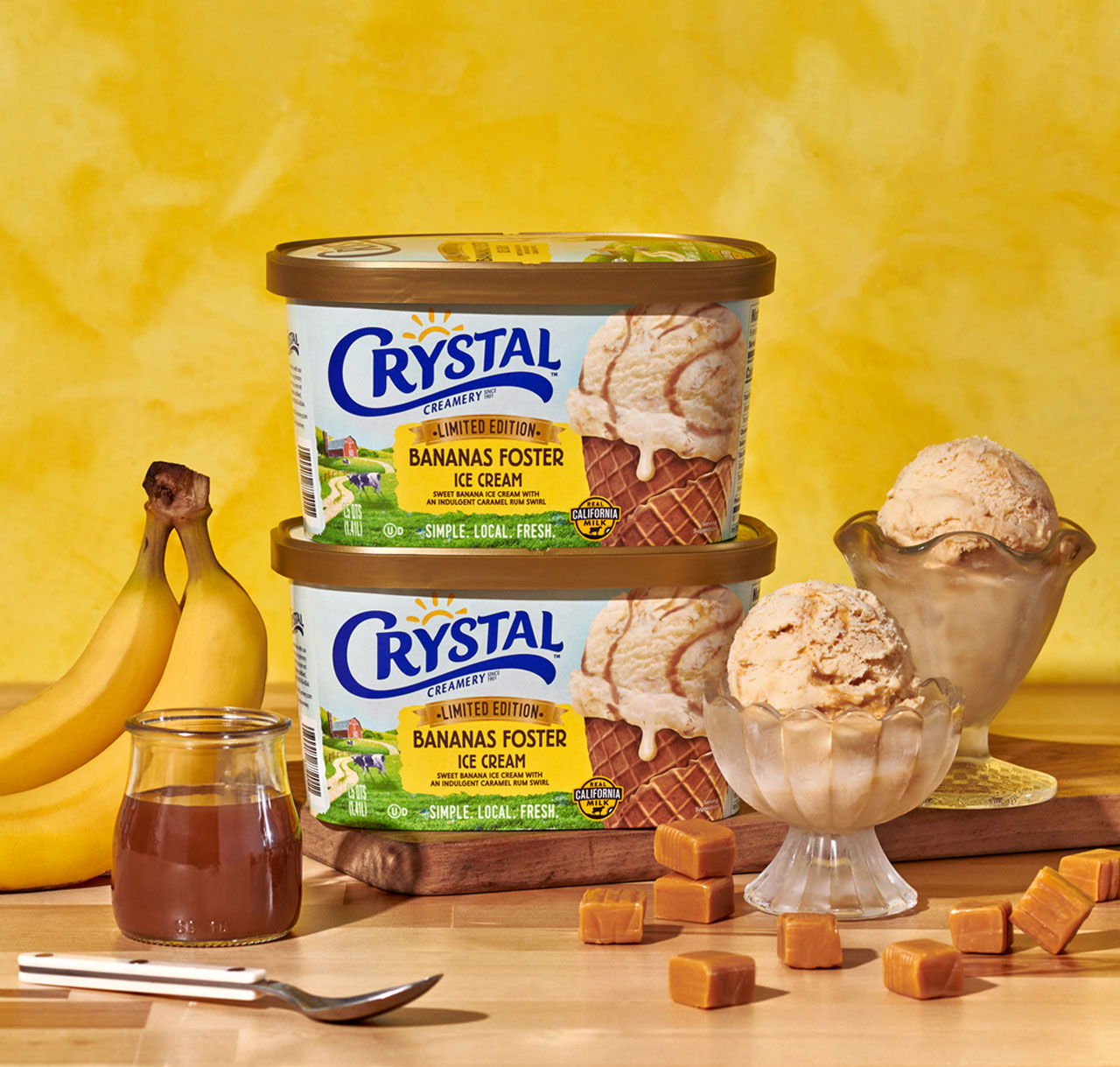 Limited Edition Bananas Foster Ice Cream | Crystal Creamery